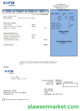 Corix Utilities business bill, SCR